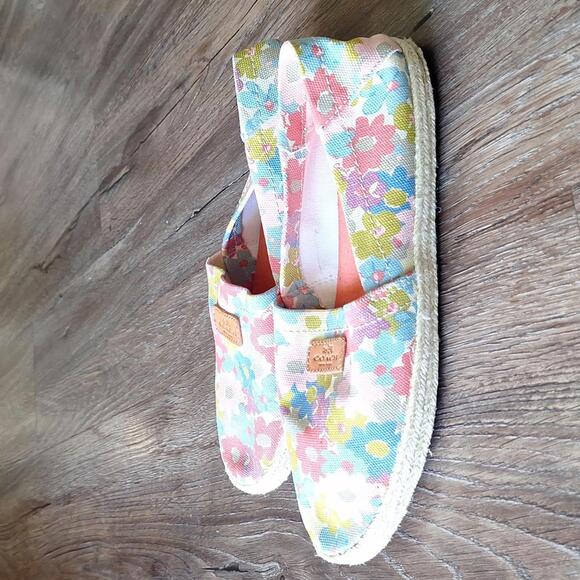 Coach Margret Canvas Floral Espadrille Slip On Flat Size 10 - Picture 4 of 8
